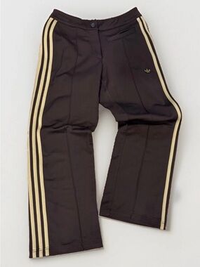 Vintage Low Rise Adidas Track Pants Size XS Brown Striped Trefoil Retro Rare